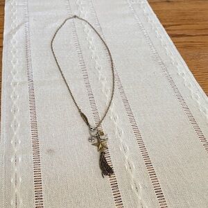 Fossil Gold Star Charm Necklace